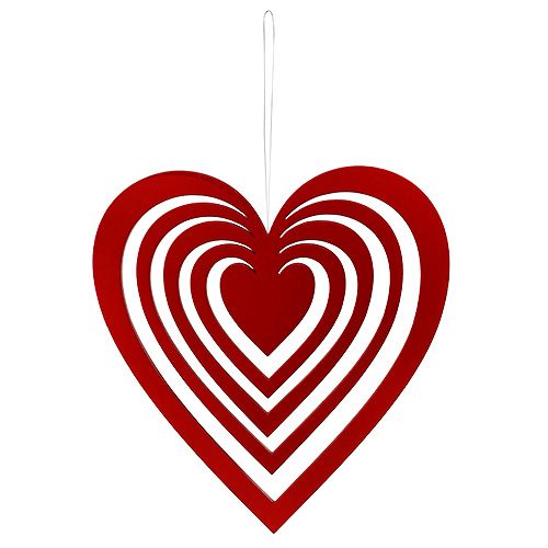 Floristik24 Heart red from foam 40cm