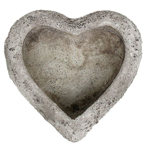Floristik24 Heart for planting 24cm x 25cm gray