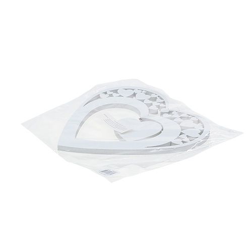 Floristik24 Heart for hanging white 23cm