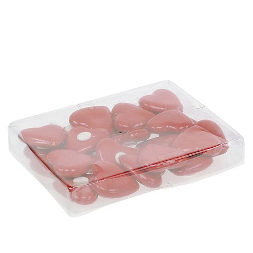Floristik24 Heart for sticking 3,5cm red 24pcs