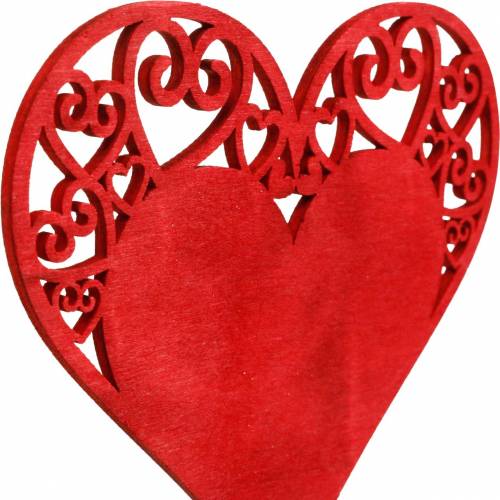 Floristik24 Heart on stick, decorative heart, wedding decoration, Valentine&#39;s Day, heart decoration 16 pcs