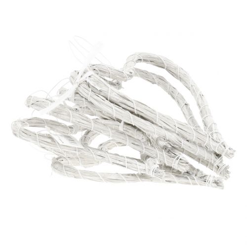 Heart open white 15cm 8pcs | Floristik24.co.uk