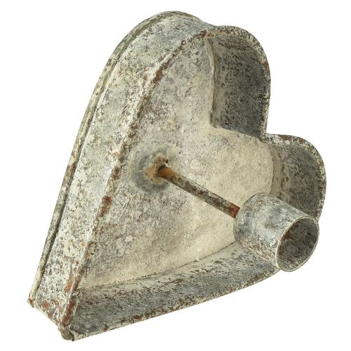 Floristik24 Heart decoration candlestick candle holder antique 13x14cm