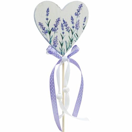 Product Lavender heart, summer decoration, heart to stick with lavender, Mediterranean heart decoration 6pcs