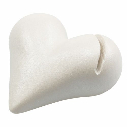 Floristik24 Heart card holder 4cm white 20 pcs