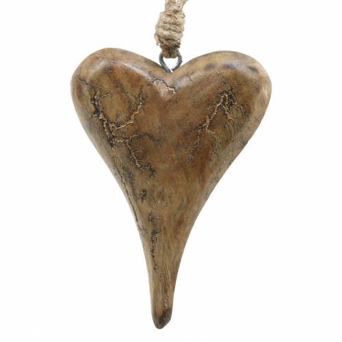 Product Heart to hang mango nature, golden 14 × 11cm 2pcs