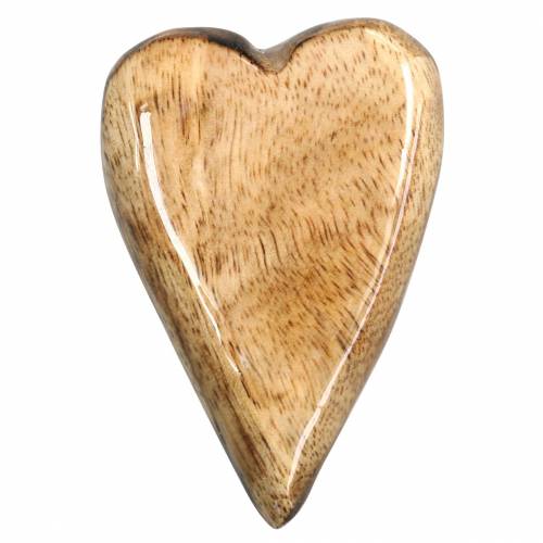 Floristik24 Hearts made of mango wood glazed natural 6.2–6.6cm × 4.2–4.7cm 16 pcs