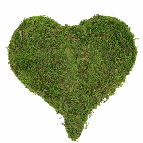 Moss heart green 20cm 3pcs