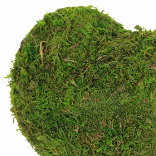 Product Moss heart green 20cm 3pcs