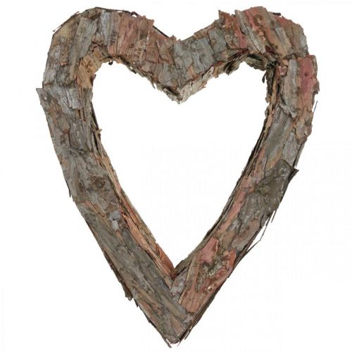 Product Deco heart wood pine bark 40×32cm