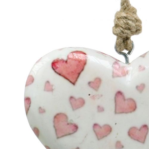 Product Deco hanger heart ceramic 11cm x 10cm