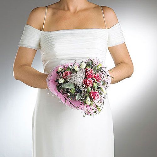 Product Floral foam bridal bouquet holder Lady 2 18cm Ø8cm 6 pcs