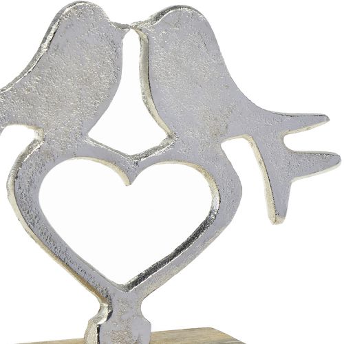 Product Heart decoration to place with bird decoration wedding 16.5cm × 19.5cm