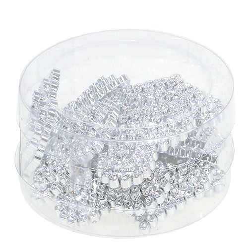 Floristik24 Heart 6,5cm silver with glue dot 12pcs
