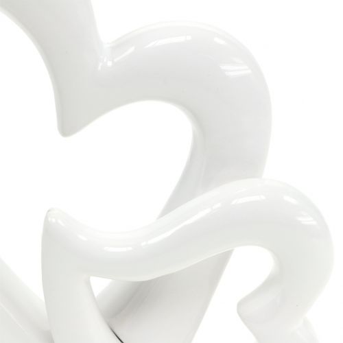 Product Decorative sculpture hearts H15cm 2pcs