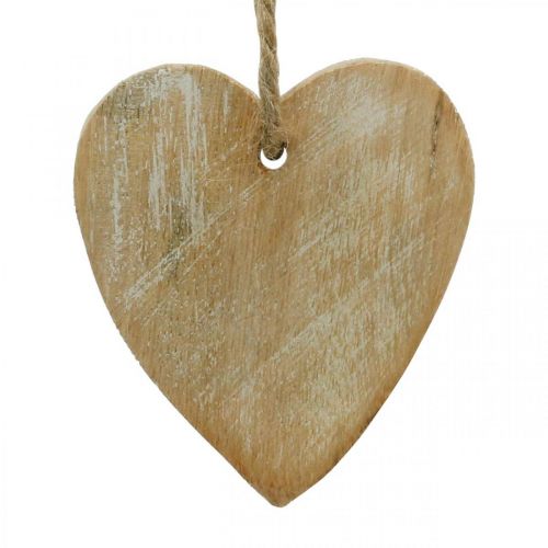 Floristik24 Wooden pendant, fir / heart / star, Christmas decoration set H7.5/8cm 9 pcs