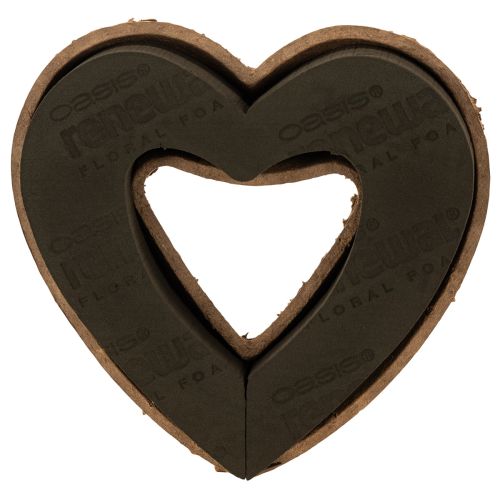 OASIS® Renewal® Biolit® Floral Foam Heart, 27 cm, Pack of 2, for Floristry
