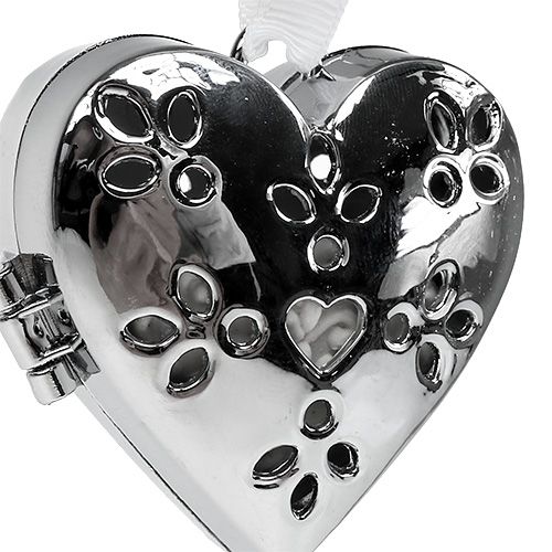 Product Heart pendant with rose fragrance silver 5cm