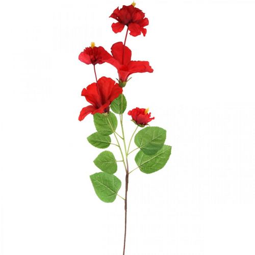 Floristik24 Artificial flower hibiscus branch red deco branch hibiscus H107cm