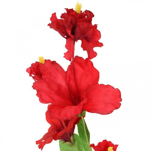Product Artificial flower hibiscus branch red deco branch hibiscus H107cm