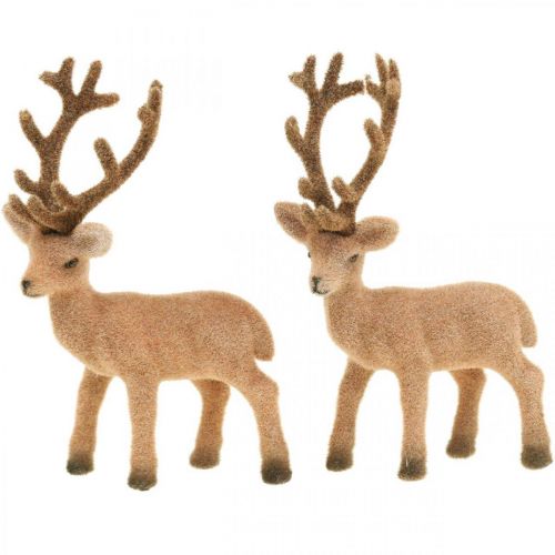 Product Decorative deer decorative figure decorative reindeer flocked H17cm 6 pcs