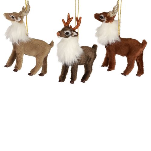 Christmas figures reindeer decoration decorative hanger table decoration H11cm 3pcs