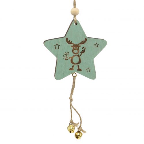 Floristik24 Hanger Star Mint 7cm L20cm 12 pcs