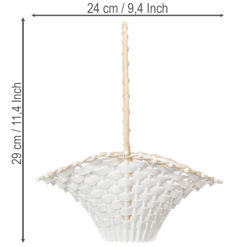 Wedding flower girl basket 24cm x 17cm | Floristik24.co.uk