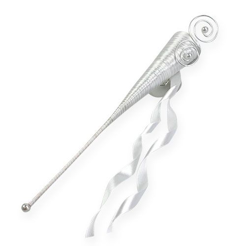 Floristik24 Satin bag white 40cm 3pcs