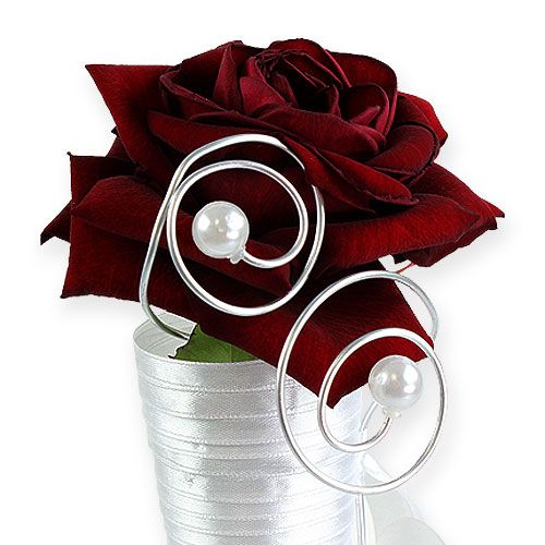 Floristik24 Satin bag white 40cm 3pcs