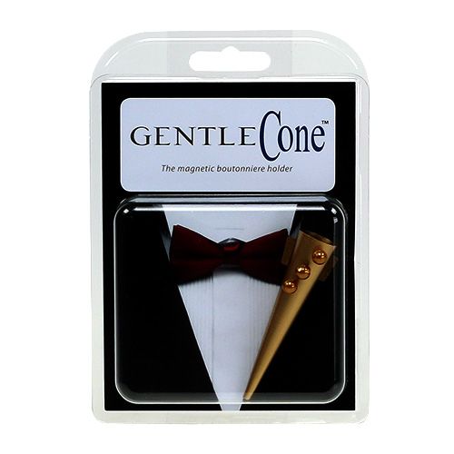 Product Wedding pin with magnet, matt gold 7cm