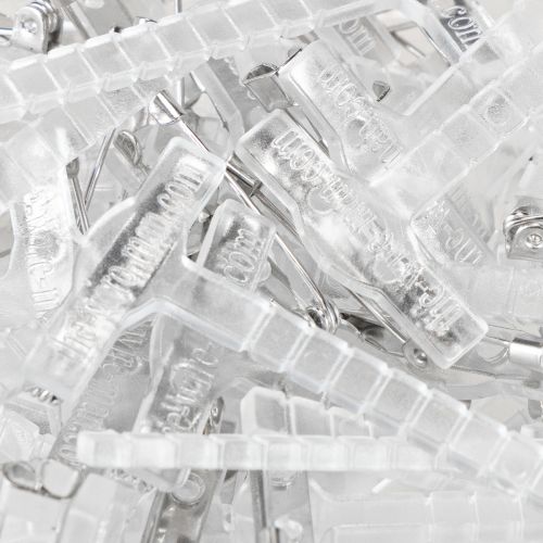 Product Wedding lapel pins transparent/silver 5 cm 50 pieces