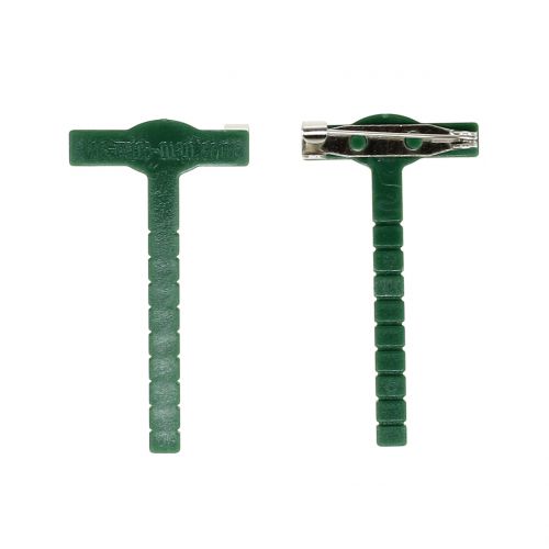Wedding pin green, silver 2.6cm x 5cm 50pcs