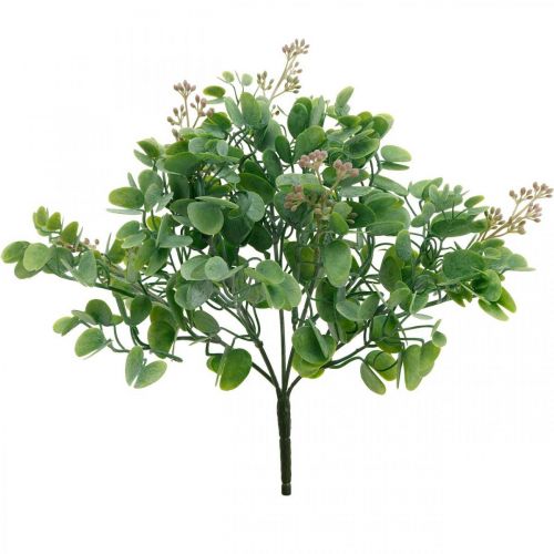 Floristik24 Wedding decoration eucalyptus branches with flowers decorative bouquet green, pink 26cm