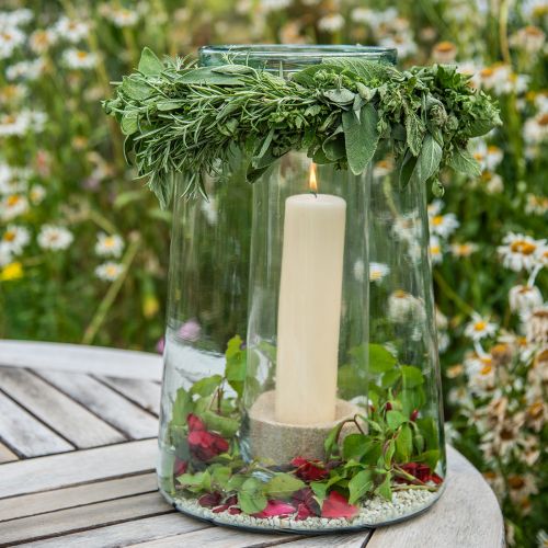 Floristik24 Tall Glass Vase Conical Flower Vase Glass 30cm Ø10.5cm