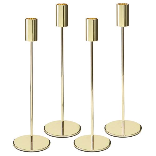 Product Tall candle holder gold metal candle holder 27.5cm 4 pieces