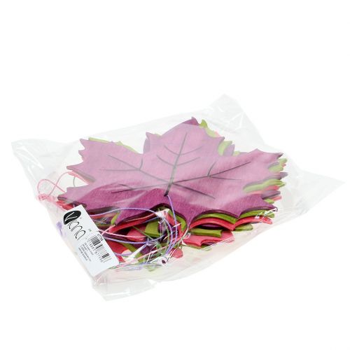 Floristik24 Wood leaves mix for hanging assorted colors 15cm 9pcs
