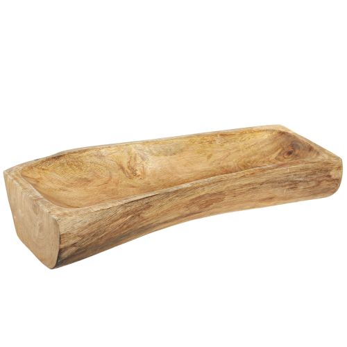 Wooden decoration with hollow decorative bowl wood 40×13–16cm×6.5cm