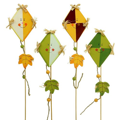 Floristik24 Wooden kite on a stick 9,5cm 8pcs