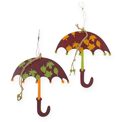Floristik24 Wooden umbrella to hang 18cm 6pcs