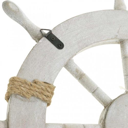 Floristik24 Wooden steering wheel Nautical decoration Maritime wall decoration Ø45cm