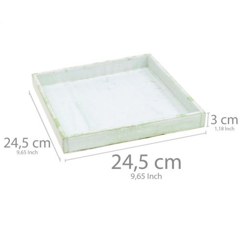 Floristik24 Wooden tray, spring decoration, tray for planting 24.5×24.5cm