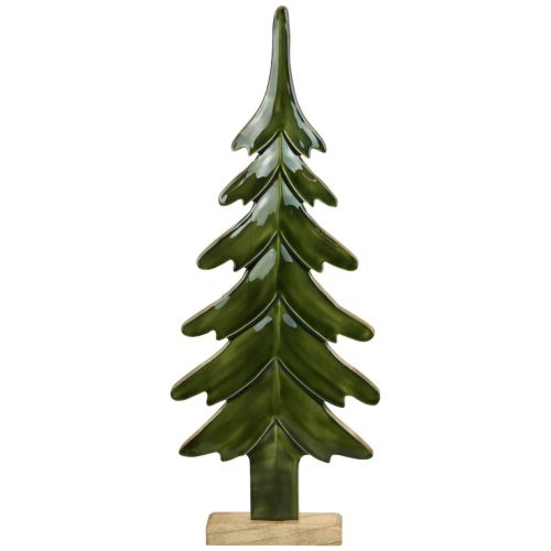 Floristik24 Wooden decoration Christmas tree green gloss effect 23.5×5×60cm