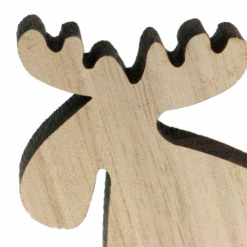 Floristik24 Wooden Elks for Scattering Natural 36 Pcs