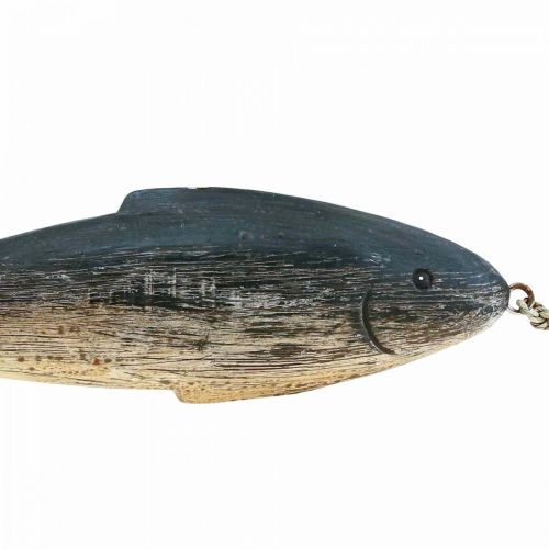 Product Wooden fish decoration large, fish pendant wood 29.5cm