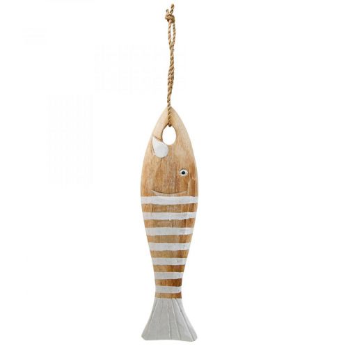 Floristik24 Wooden fish decoration maritime fish pendant wood 28.5cm