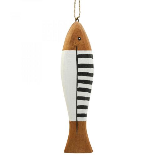 Floristik24 Wooden fish decoration large, fish pendant wood 38cm