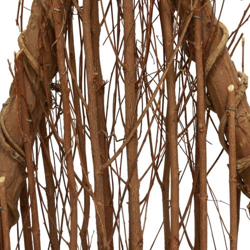 Wooden fir tree decoration wood decoration natural branches vines 25x10x50cm