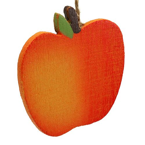 Product Wooden apples for hanging red-yellow 9cm - 13cm 12pcs