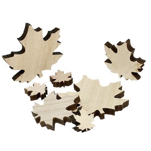 Floristik24 Wooden leaves, maple leaves mix 2.5cm - 7cm 36pcs